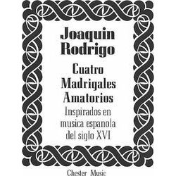 Cuatro Madrigales Amatorios Medium Voice And Piano