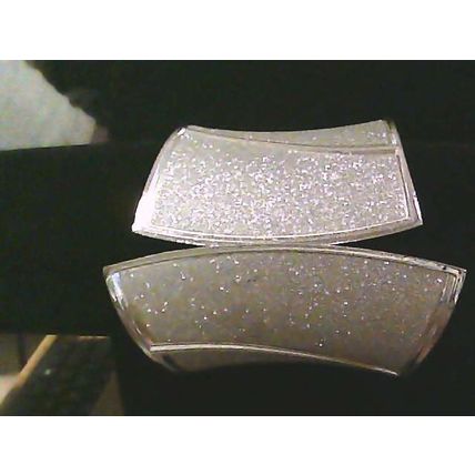 Silver Sparkling Stardust Corset Look 3'' Width Hinged Cuff Bracelet