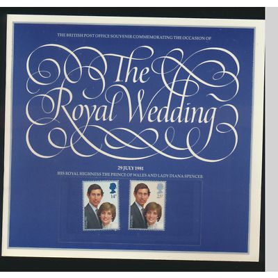 Great Britain Royal Wedding Booklet, With Scott 950-51, Excellent Shape