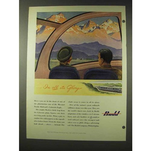 1948 Budd Ad - Planetarium Car, Missouri Pacific RR