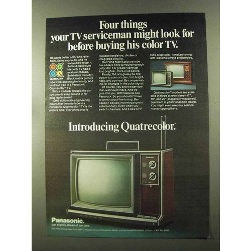 1973 Panasonic Quatrecolor Television Ad - Serviceman