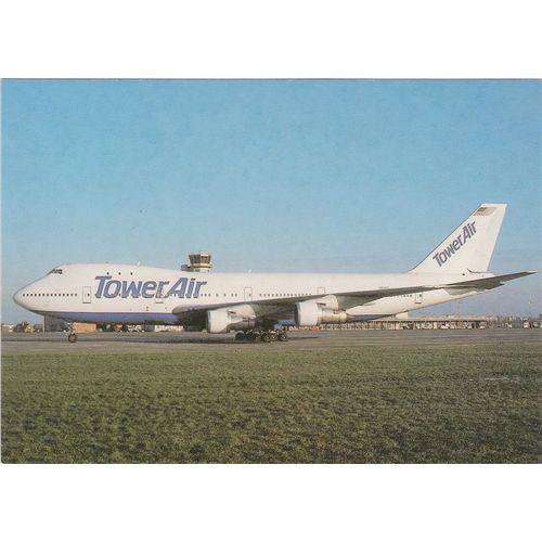 Tower Air Boeing B747 130 Aircraft Postcard (A20466)