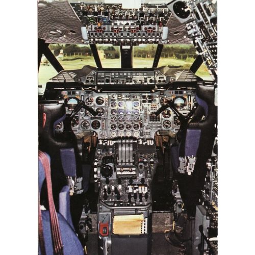 Aviation Postcard BAC Concorde Flight Deck Supersonic Aircraft
