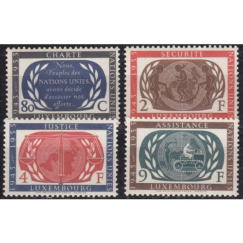 LUXEMBURG LUXEMBOURG [1955] MiNr 0537-40 ( **/mnh ) UNO