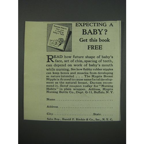 1930 Hygeia Nursing Bottle Co. Ad - Expecting a baby?