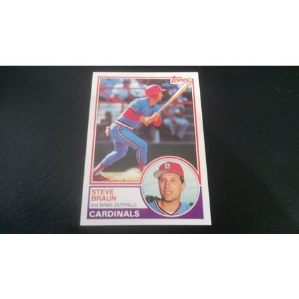 1983 Topps Card # 734 Steve Braun Excellent (5) St Louis Cardinals