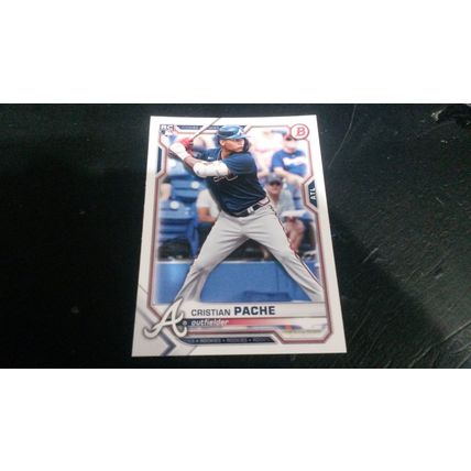 2021 Bowman Card # 036 Cristian Pache Rookie Card Mint (9) Atlanta Braves