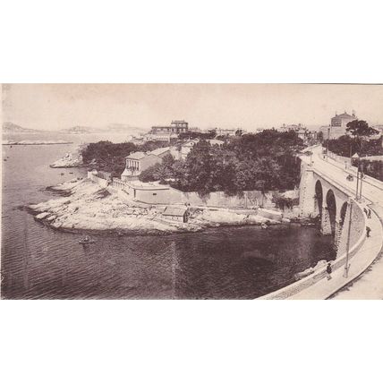 Marseille La Corniche France Postcard unused VGC