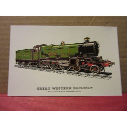 G.W.R., no 4079 STEAM ENGINE collector postcard RAILWAY LOCOMOTIVES no 21 =