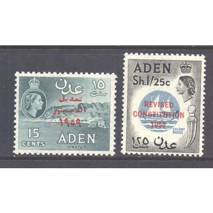 Aden Scott 63/64 - SG74/75, 1959 New Constitution Set MH*