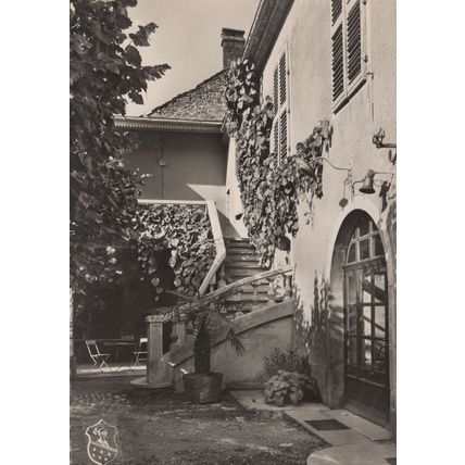 Hotel le Manoir Mouthier Garden Staircase Rare French Old Postcard