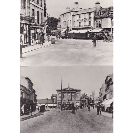 Andover High Street Motor Garage Cycle Shop 2x Hampshire Postcard s