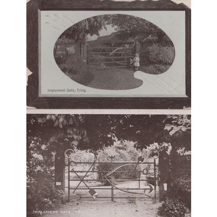 Implement Gate Tring Hertfordshire 2x Antique Postcard