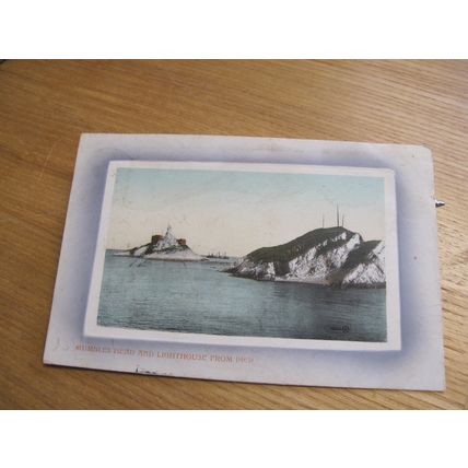 1910 fr Postcard - Mumbles Head 7 lighthouse - Swansea Bay, Glamorgan