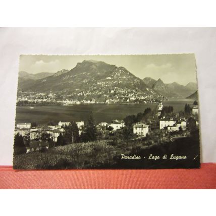 PARADISO, LUGANO, SWITZERLAND. used vintage postcard RP 1955 postmark /