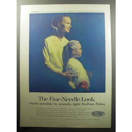 1957 Du Pont Nylon Advertisement - Pandora Sweaters - The fine-needle look