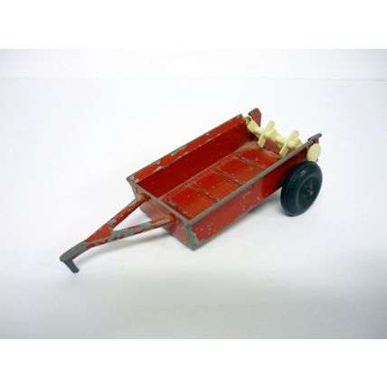 Ertl 2 Wheel Trailer Vintage 6" Red Die-Cast Metal Toy