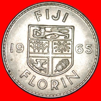 GREAT BRITAIN (1957-1965): FIJI ★ 1 FLORIN 1965 LION! ★LOW START★NO RESERVE