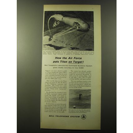 1960 Bell Telephone System Ad - How the Air Force puts Titan on Target