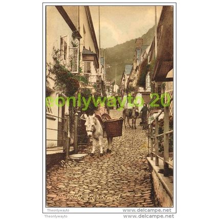 CLOVELLY, HIGH STREET, DEVON, ENGLAND, 1920s?, Postcard