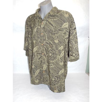3 Shirts Tommy Bahama 2 Mens 2XL &1XL Green 100% Silk Button Up Hawaiian Pocket