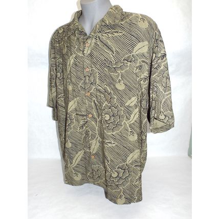 3 Shirts Tommy Bahama 2 Mens 2XL &1XL Green 100% Silk Button Up Hawaiian Pocket