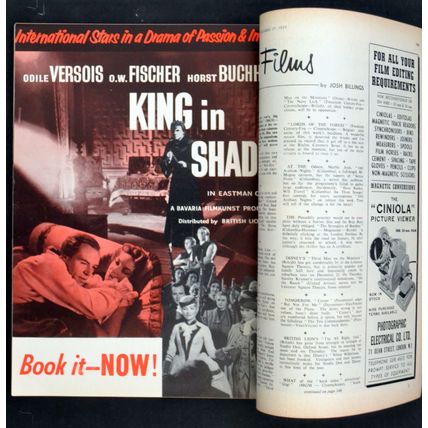 KINE WEEKLY 1959 Third Man on the Mountain, Battle of the Sexes UK MAGAZINE