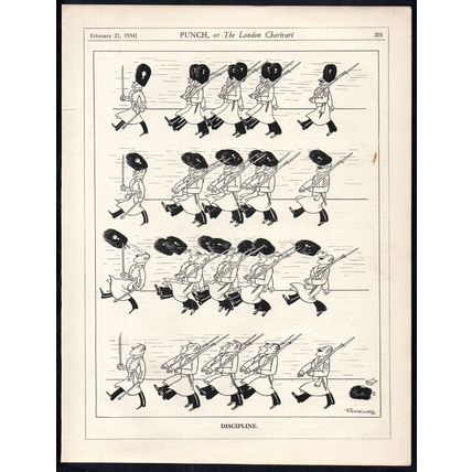 DISCIPLINE 1934 William Leigh Ridgewell PUNCH CARTOON PAGE