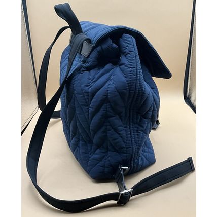 A Rare Beautiful Kate Spade NY Ellie Large Flap Backpack in Nightcap Navy Blue