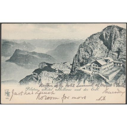 Hôtel Bellevue und der Esel, Pilatus, 1900 - Stern & Löb AK