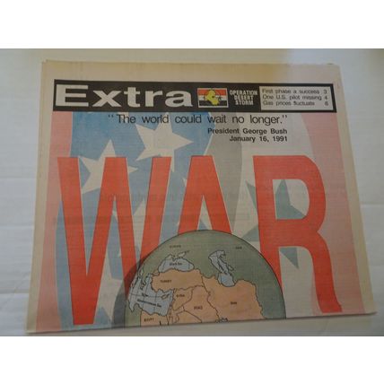 The Waukesha Freeman - January 17, 1991 - WAR! - Desert Storm - Newspaper