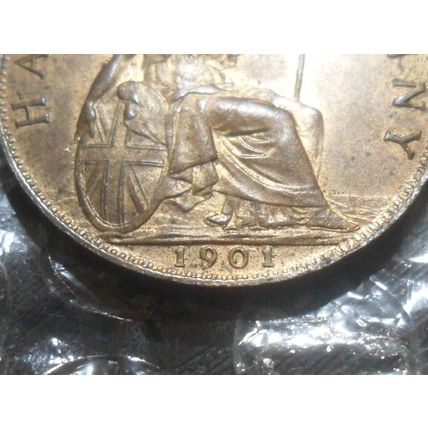 1901 Victoria Veiled Head half-penny.