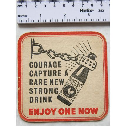 Vintage Beer Mat - Courage Barley Wine