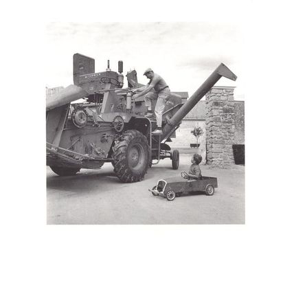 French Childrens Toy Model Car vs Giant Tractor Paris Award Photo Postcard