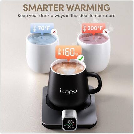 Smart Heated Coffee Mug Warmer & Mug Set - Heated Coffee Warmer with Auto Shut O
