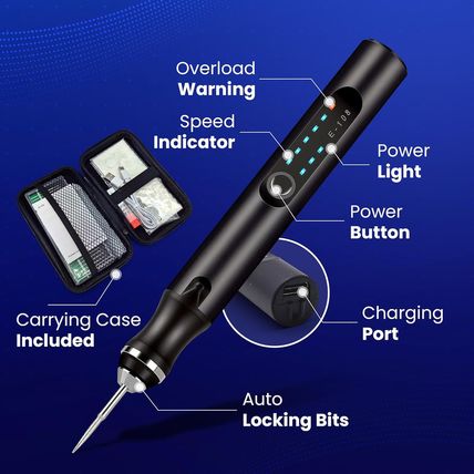 ELK Customizer Engraving Pen for All Materials - NO ALLEN KEY NEEDED - Rechargea