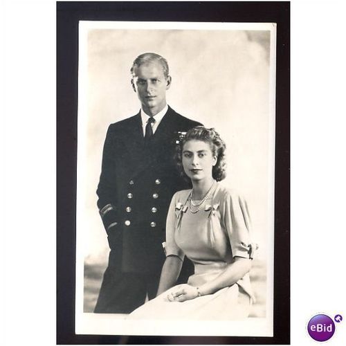 Royalty PRINCESS ELIZABETH & PRINCE PHILIP Postcard by Tuck