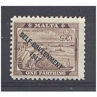 SG234 1/4d Grand Harbour,Valletta.Mounted Mint.StampexSpring14a
