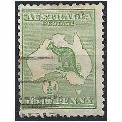 Australia 1913 SG1 1/2d Green Good/Fine Used . . .