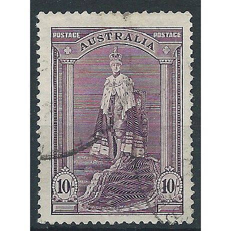 Australia 1938 SG177 10/- Dull Purple Robes Fine Used . ..