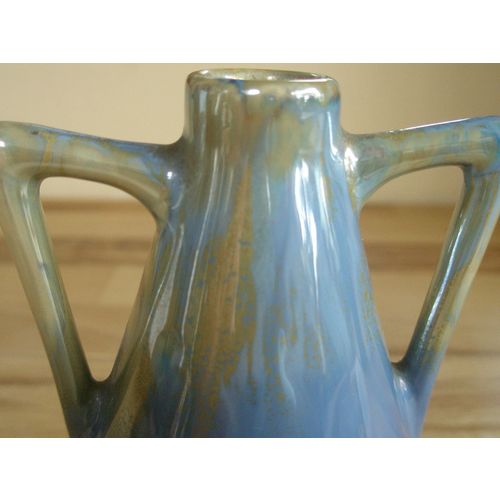 Continental Pottery Blue Lustre Bud Vase