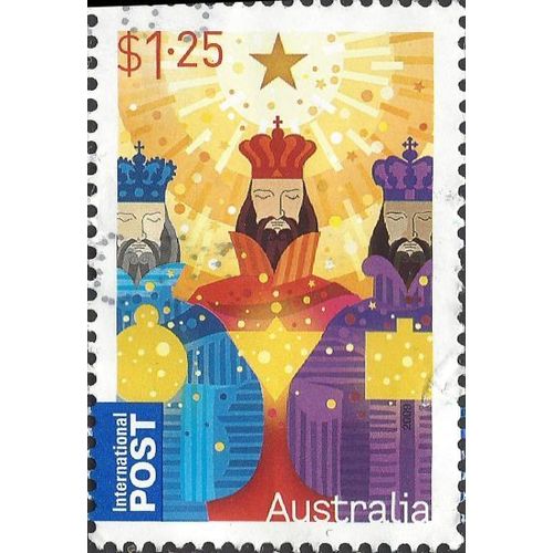 AUSTRALIA, CHRISTMAS, Three Kings, blue & yellow 2009, $1.25, #2