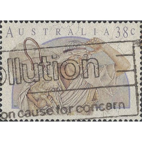 AUSTRALIA, CHRISTMAS, Shepherd and Lamb, violet-grey 1991, 38c, #5