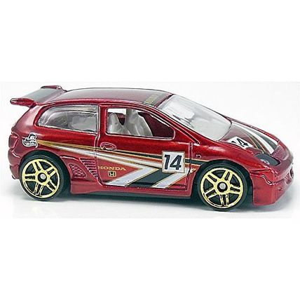 Hot Wheels - Honda Civic: Holiday Hot Rods #5/8 (2014) *Red Edition / Walmart*