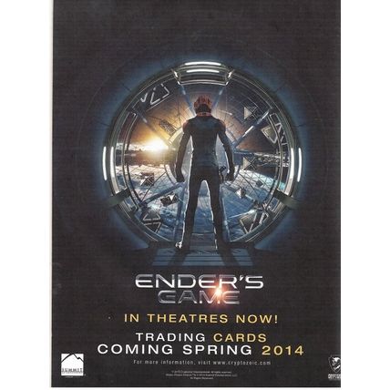 ENDERS GAME trading cards ' PROMOTIONAL ' sell sheet (2013)