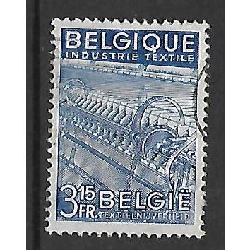 BELGIUM 1948 NATIONAL INDUSTRIES 3F.15 BLUE TEXTILE MACHINERY SG1225 F/USED