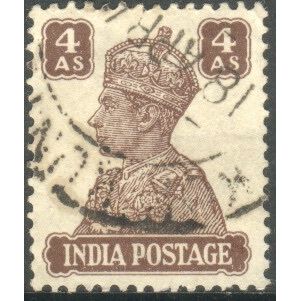 India 1940 - SG 273 - KGV1 4a brown - used 6