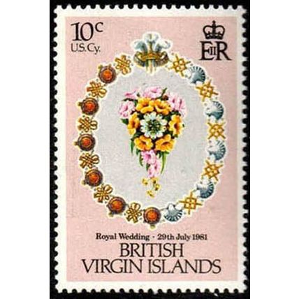 British Virgin Islands 1981 Royal Wedding Charles & Diana 10c MNH Stamp