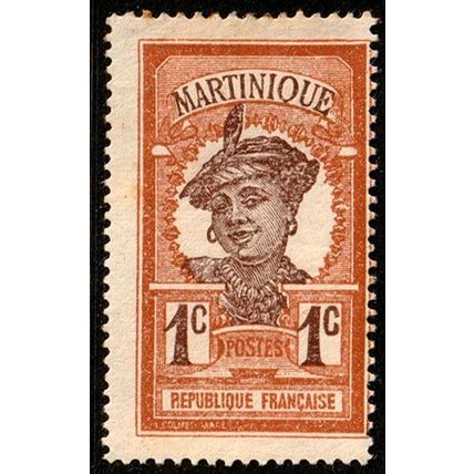 Martinique 1908 Islander Fort de France 1c Used Stamp