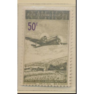 Reunion (French Africa) Stamp Scott #C6, Mint Hinged